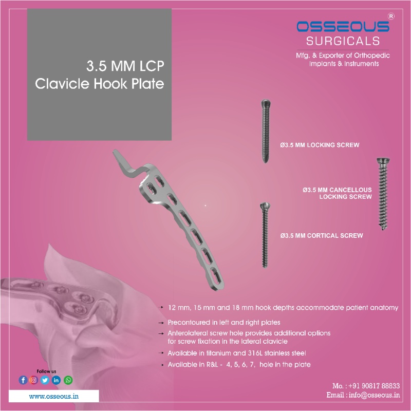 3.5 MM LCP CLAVICK HOOK PLATE