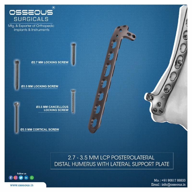 2.7 & 3.5 MM LCP POSTEROLAERTAL DISTAL HUMERUS PLATE WITH SUPPORT