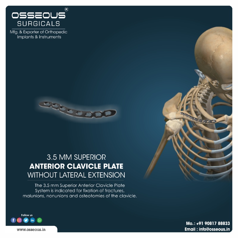 3.5 MM LCP SUPERIOR ANTERIOR CLAVICLE PLATE WITHOUT EXTENSTION 